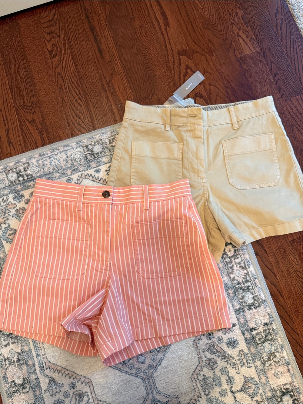 Women's Pink Stripe High-Rise Shorts and chino NWT